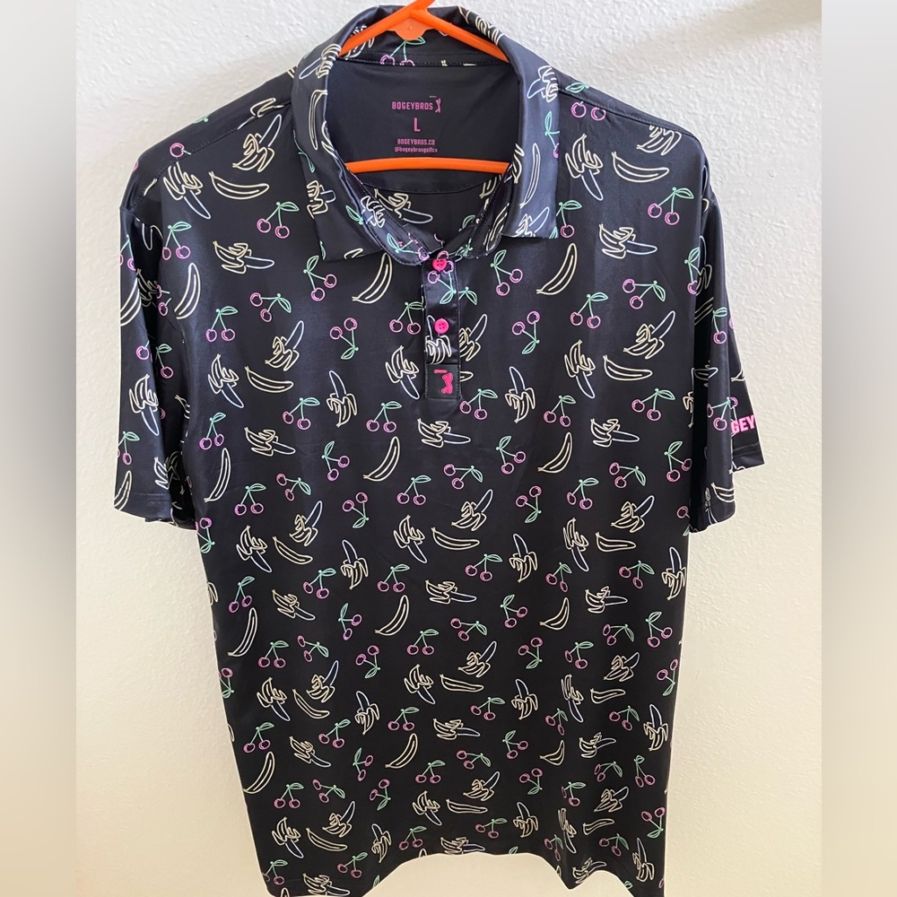 BogeyBros - GOLF Low Hanging Fruit POLO shirt ( L)